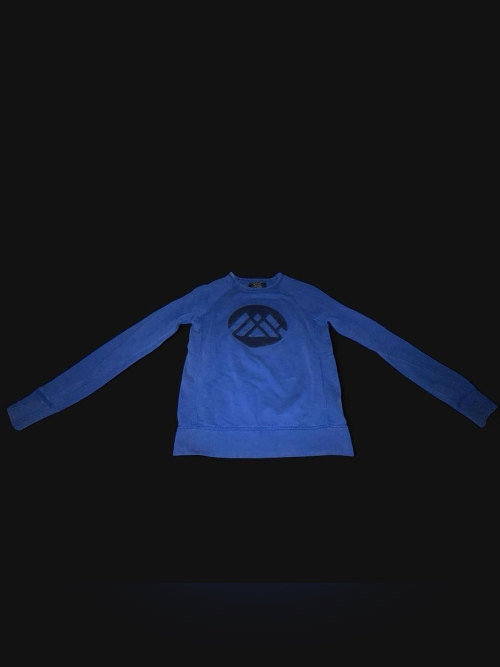American Eagle Outfitters Royal Blue Crewneck Sweatshirt with Tonal Logo